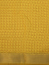 Banarasee Handloom Zigzag Print Chiffon Saree With Gold Zari Border-Light Yellow