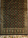 Banarasee Cotton Silk Jaal Design Dupatta-Black