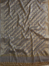 Banarasee Cotton Silk Gold Zari Dupatta-Grey