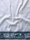 Handloom Printed Khadi Cotton Salwar Kameez Dupatta Set-White