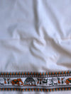 Handloom Printed Khadi Cotton Salwar Kameez Dupatta Set-White