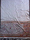 Handloom Printed Khadi Cotton Salwar Kameez Dupatta Set-White
