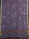 Banarasee Cotton Silk Embroidered Floral Design Dupatta-Purple (Dual Tone)