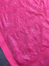 Banarasee Brocade Salwar Kameez Fabric With Cotton Silk Dupatta-Yellow & Pink