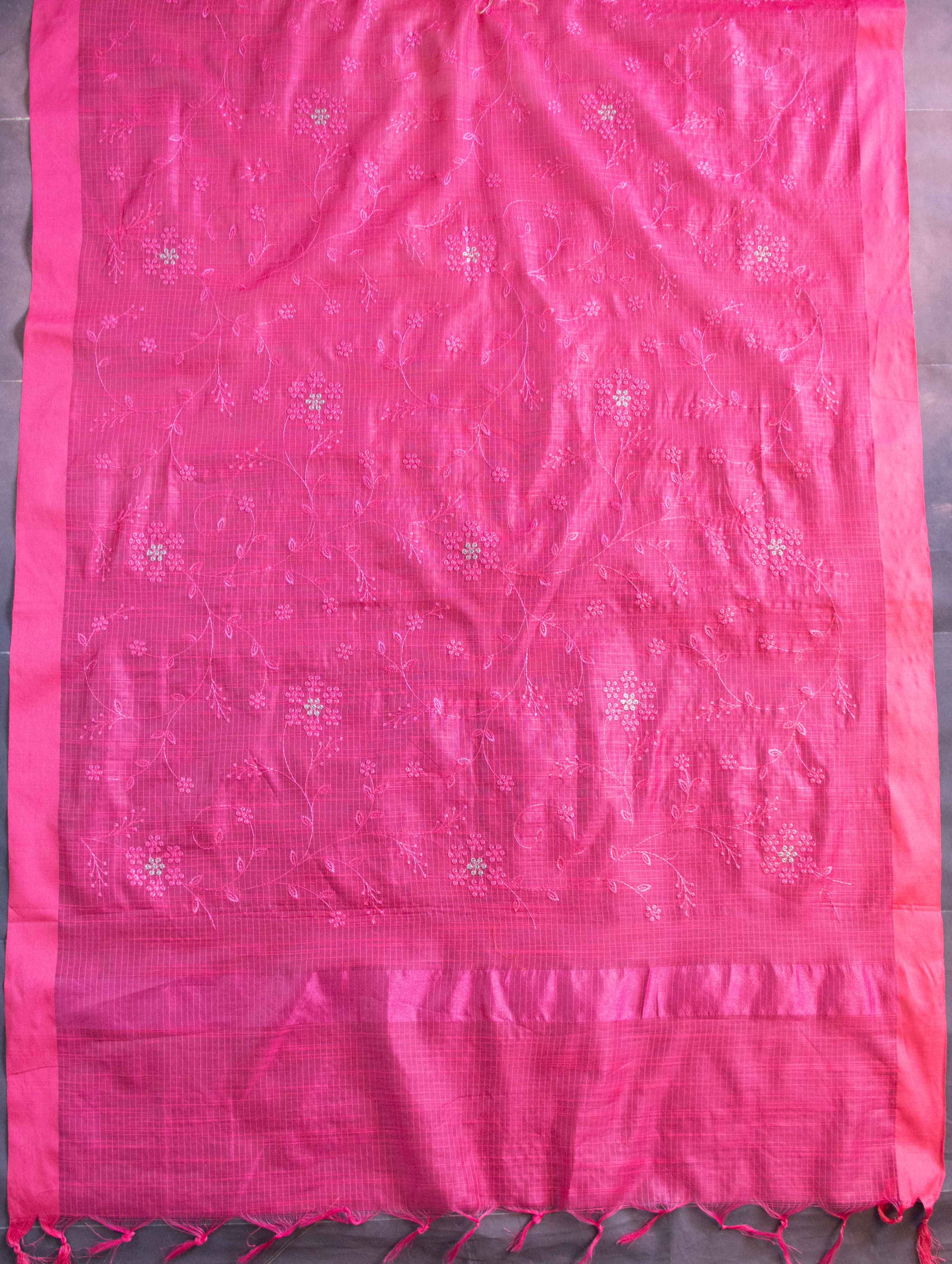 Banarasee Brocade Salwar Kameez Fabric With Cotton Silk Dupatta-Yellow & Pink