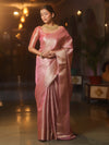 Banarasee Handwoven Tissue Zari Saree-Pink