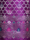 Banarasee Semi-Silk Silver Zari Work Salwar Kameez Fabric With Dupatta Set-Violet