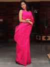 Banarasee Handwoven Super Net Embroidered Saree-Pink