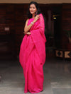Banarasee Handwoven Super Net Embroidered Saree-Pink