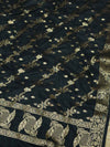 Banarasee Art Silk Zari Design Salwar Kameez With Dupatta Set-Black