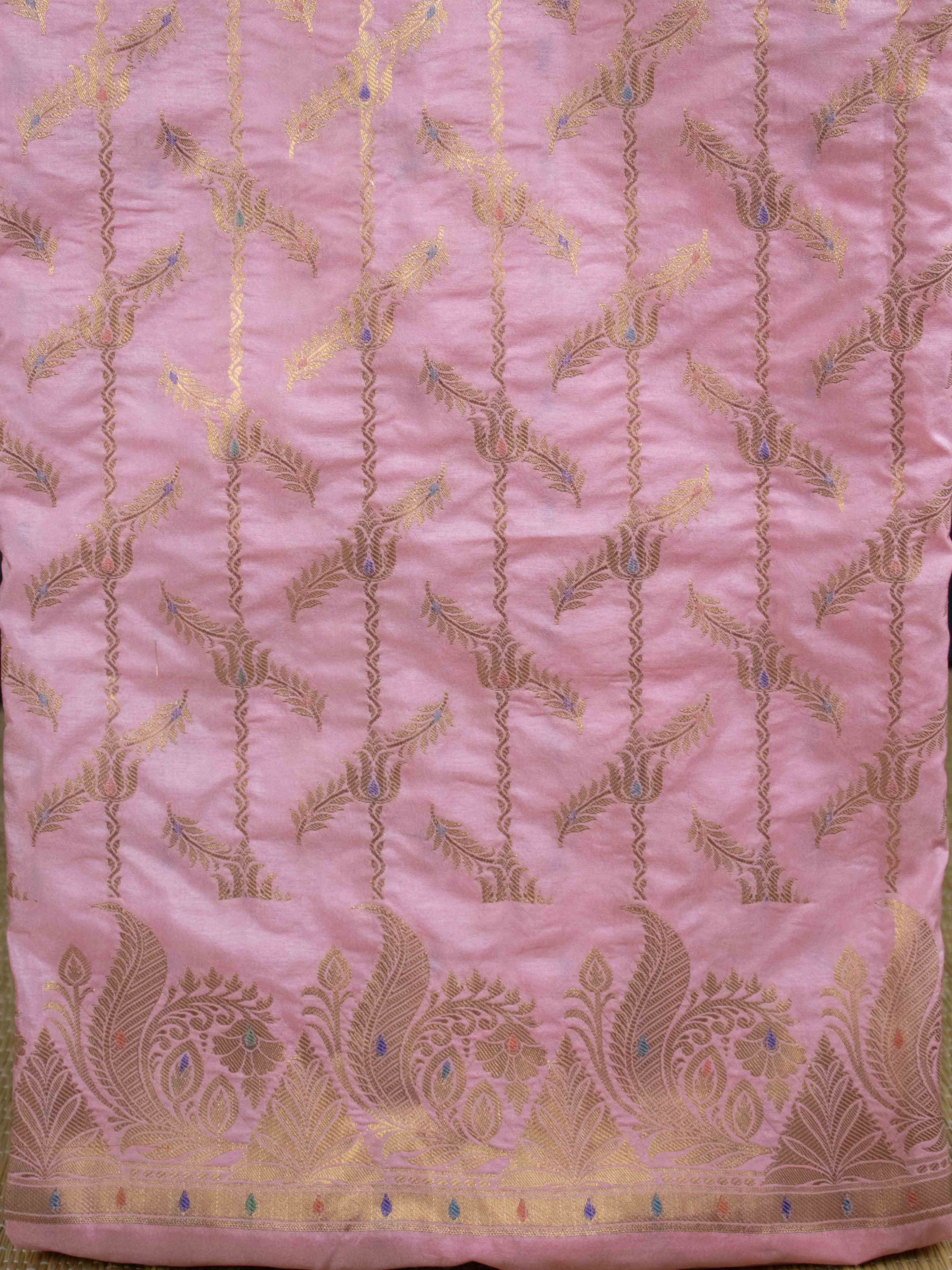 Banarasee Art Silk Zari Design Salwar Kameez With Dupatta Set-Pink