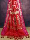Banarasee Art Silk Zari Design Salwar Kameez With Dupatta Set-Red