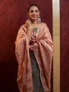 Banarasee Cotton Silk Zari Buti Salwar Kameez Fabric With Contrast Dupatta Set-Grey & Peach