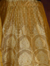 Banarasee Tissue Unstitched Lehenga & Blouse Fabric With Dupatta Set-Yellow