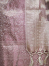 Banarasee Tissue Zari Weaving Salwar Kameez Fabric With Dupatta Set-Light Pink
