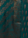 Banarasee Cotton Silk Resham Work Salwar Kameez Fabric With Dupatta Set-Bottle Green