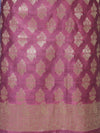 Banarasee Cotton Silk Zari Buta Work Salwar Kameez Fabric With Dupatta Set-Onion Pink