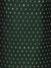 Banarasee Cotton Silk Zari Buti Salwar Kameez Fabric With Contrast Dupatta Set-Bottle Green & Mint Green
