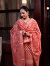 Banarasee Cotton Silk Zari Work Salwar Kameez Fabric With Dupatta Set-Peach Pink