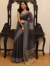 Banarasee Mix Organza printed Saree-Blue