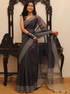 Banarasee Mix Organza printed Saree-Blue