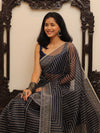 Banarasee Mix Organza printed Saree-Blue