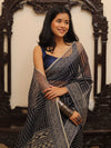 Banarasee Mix Organza printed Saree-Blue