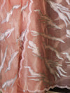 Banarasee Handloom Organza Saree With Resham Zari Work & Scallop Border-Peach