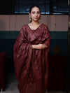 Banarasee Cotton Silk Resham Work Salwar Kameez Fabric With Dupatta Set-Dark Maroon