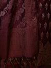 Banarasee Cotton Silk Resham Work Salwar Kameez Fabric With Dupatta Set-Dark Maroon