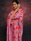 Banarasee Chanderi Cotton Embroidered Salwar Kameez Fabric With Digital Print Dupatta-Lilac