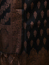 Banarasee Cotton Silk Resham Work Salwar Kameez Fabric With Dupatta Set-Black