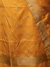 Banarasee Semi Katan Silk Zari Work Salwar Kameez Fabric With Dupatta Set-Yellow