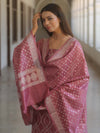 Banarasee Cotton Silk Zari Work Salwar Kameez Fabric With Dupatta-Onion Pink
