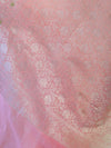 Banarasee Handloom Semi Silk Saree With Meena Design & Contrast Blouse-Light Green & Peach