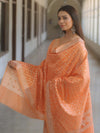 Banarasee Cotton Silk Zari Work Salwar Kameez Fabric With Dupatta-Peach