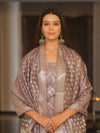Banarasee Cotton Silk Zari Work Salwar Kameez Fabric With Dupatta-Mouve