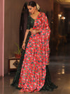 Banarasee Chanderi Silk Lehenga & Blouse With Crepe Silk Dupatta-Green