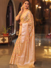 Banarasee Faux Georgette Saree With Gold Zari & Resham Jaal Work-Gold