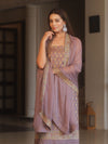 Banarasee Art Silk Resham Design Salwar Kameez With Chiffon Dupatta Set-Mauve