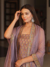 Banarasee Art Silk Resham Design Salwar Kameez With Chiffon Dupatta Set-Mauve