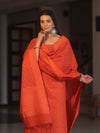 Banarasee Handloom Pure Cotton Silk Salwar Kameez Fabric With Dupatta-Orange