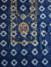 Handloom Gotapattti Mul Cotton Handblock Printed Suit Set-Blue