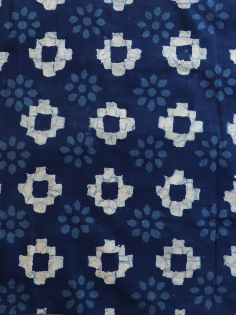 Handloom Gotapattti Mul Cotton Handblock Printed Suit Set-Blue