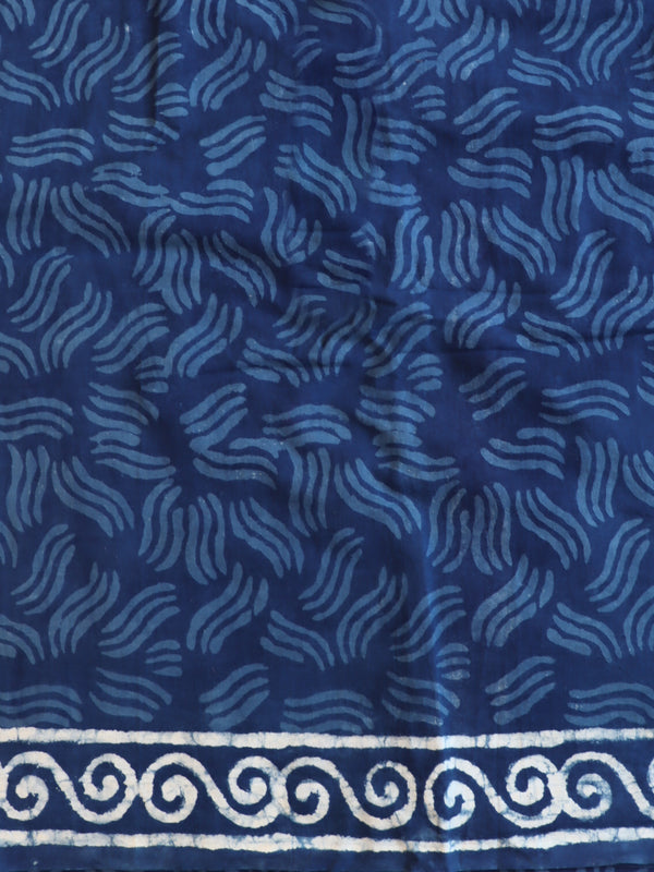 Handloom Gotapattti Mul Cotton Handblock Printed Suit Set-Blue