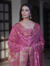 Banarasee Art Silk Resham Design Salwar Kameez With Dupatta Set-Salmon Pink