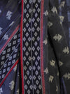 Banarasee Handloom Cotton Silk Saree With Resham Work & Contrast Border-Grey & Black
