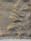Banarasee Handwoven Tissue Saree With Buti Design Tanchoi Border & Lace-Dark Beige