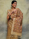 Banarasee Salwar Kameez Cotton Silk Fabric With Multicolor Resham & Ghichha Work-Yellow
