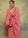 Banarasee Chanderi Cotton Salwar Kameez Fabric With Embroidery Work-Onion Pink